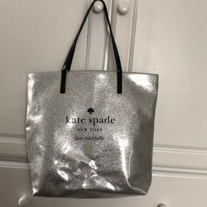 Kate spade silver tote bag